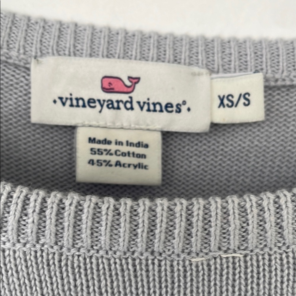 Vineyard Vines Women’s Oversized Fringe Poncho Sweater Cotton Pull Over XS / S - Picture 3 of 17